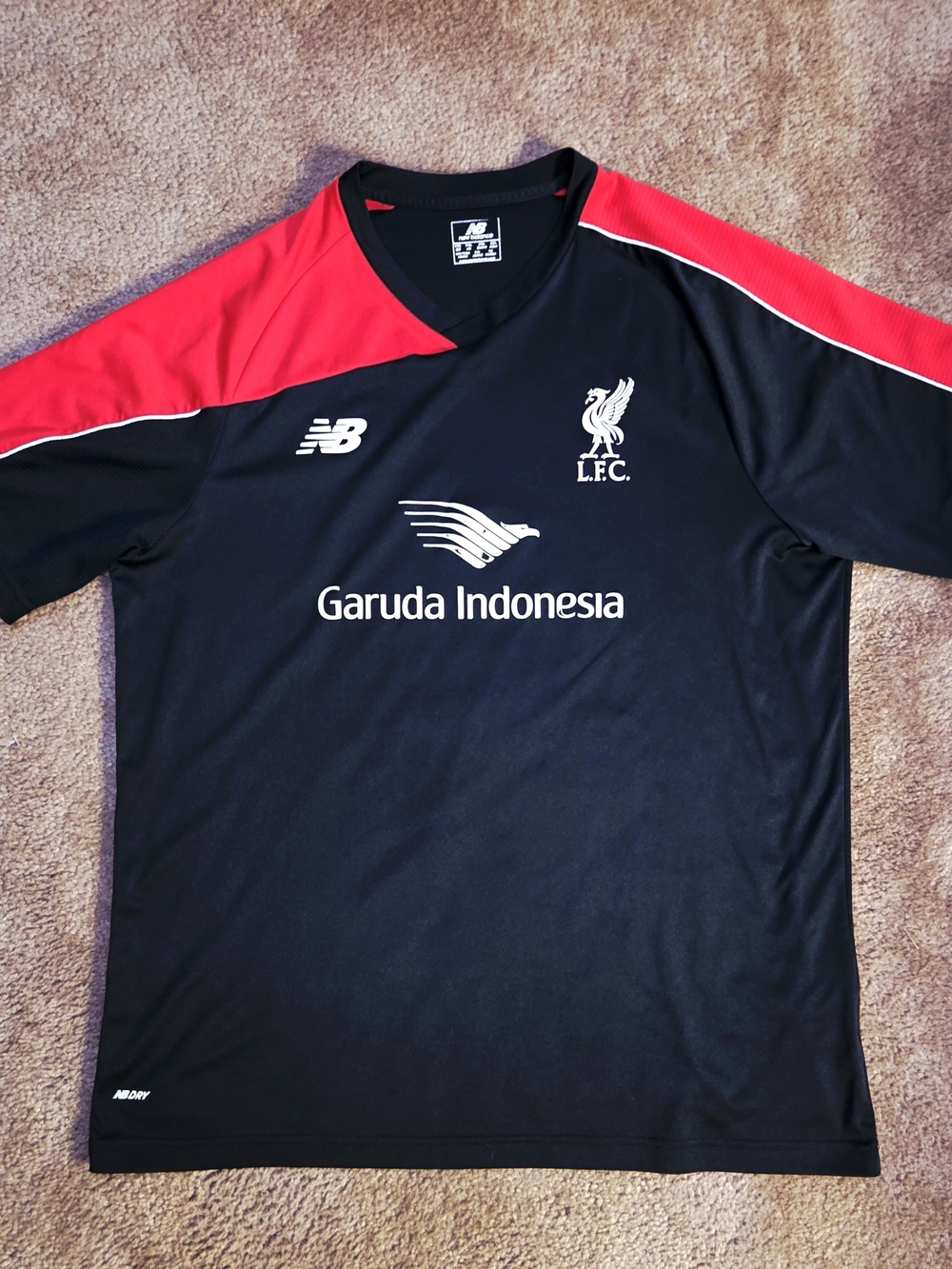 New Balance Liverpool FC Black & Red Training Jersey